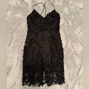 Elegant Black Lace Dress